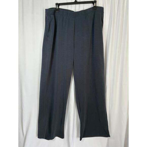J. Jill Pull On Pant Womens XL Gray Wide Leg Soft Elastic Waist Stretch - Picture 1 of 8